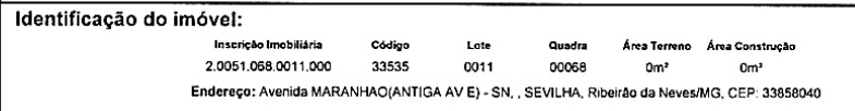 Terreno da Caixa em RIBEIRAO DAS NEVES / MG - 10162396