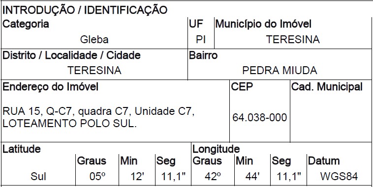 Gleba Caixa em TERESINA / PI - 10163901