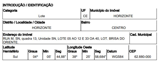 Terreno da Caixa em HORIZONTE / CE - 10189033
