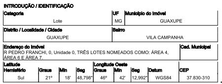 Terreno da Caixa em GUAXUPE / MG - 10214787