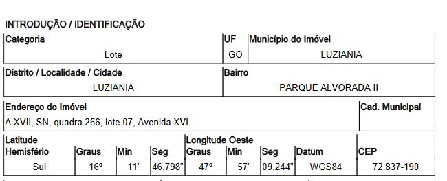 Terreno Caixa em LUZIANIA / GO - 1444406418929