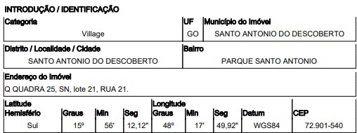 Casa da Caixa em SANTO ANTONIO DO DESCOBERTO / GO - 8555503664904