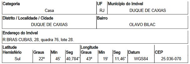 Casa da Caixa em DUQUE DE CAXIAS / RJ - 8555514579067
