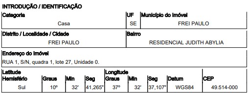 Terreno da Caixa em FREI PAULO / SE - 8555538260060