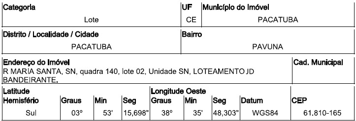 Imóvel da Caixa em PACATUBA / CE - 10286315
